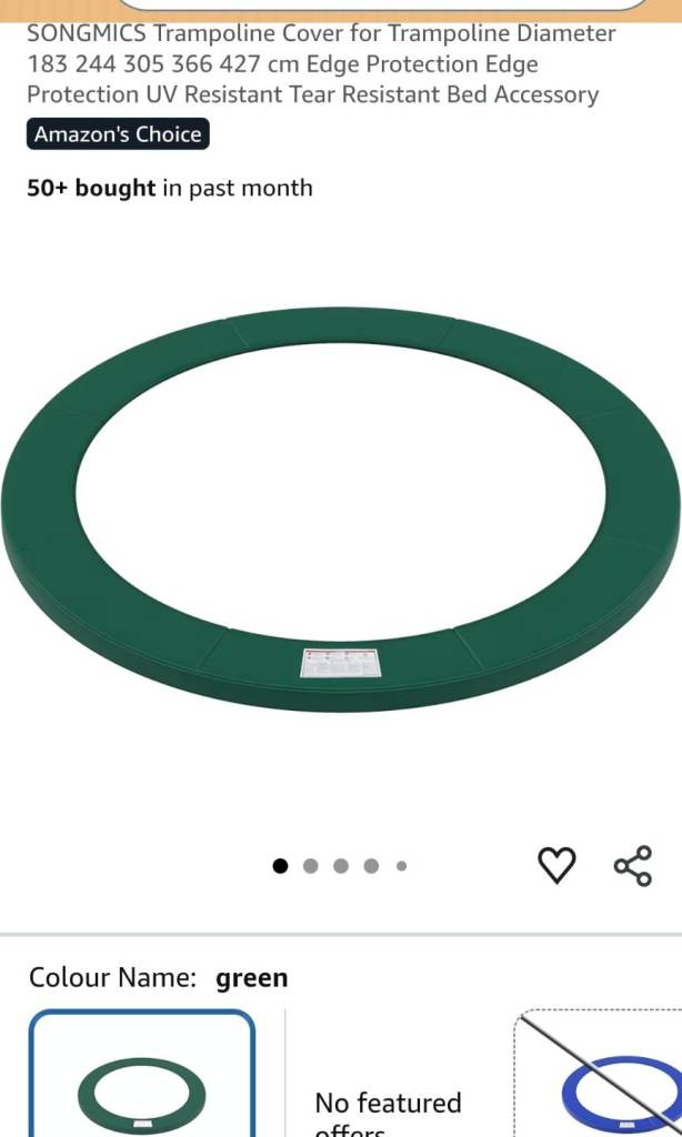Trampoline spring cover -Brand New 10ft