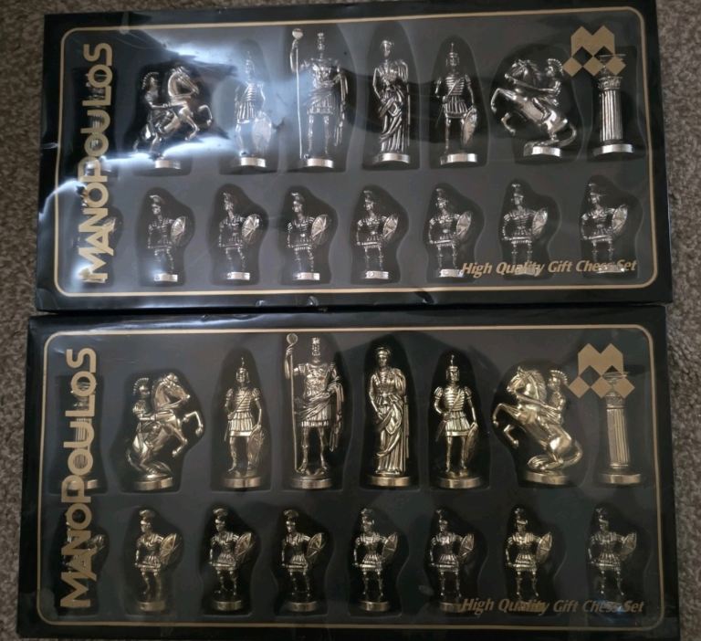 Manopoulos Greek Mythology High Quality Gift Chessmen Rare Chess Set 