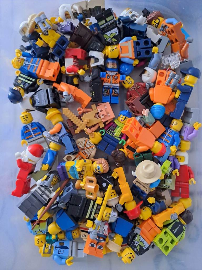 Lego mini figure bundle box of 60+