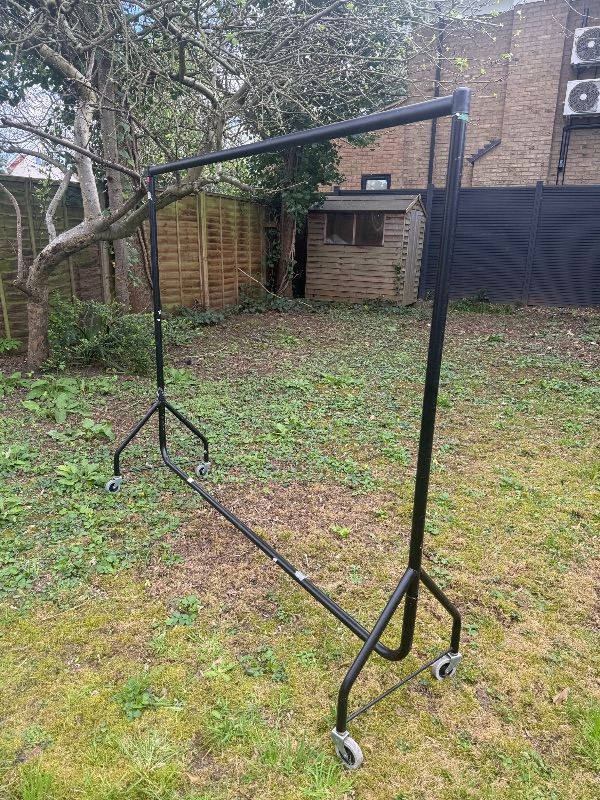 Black clothes rail