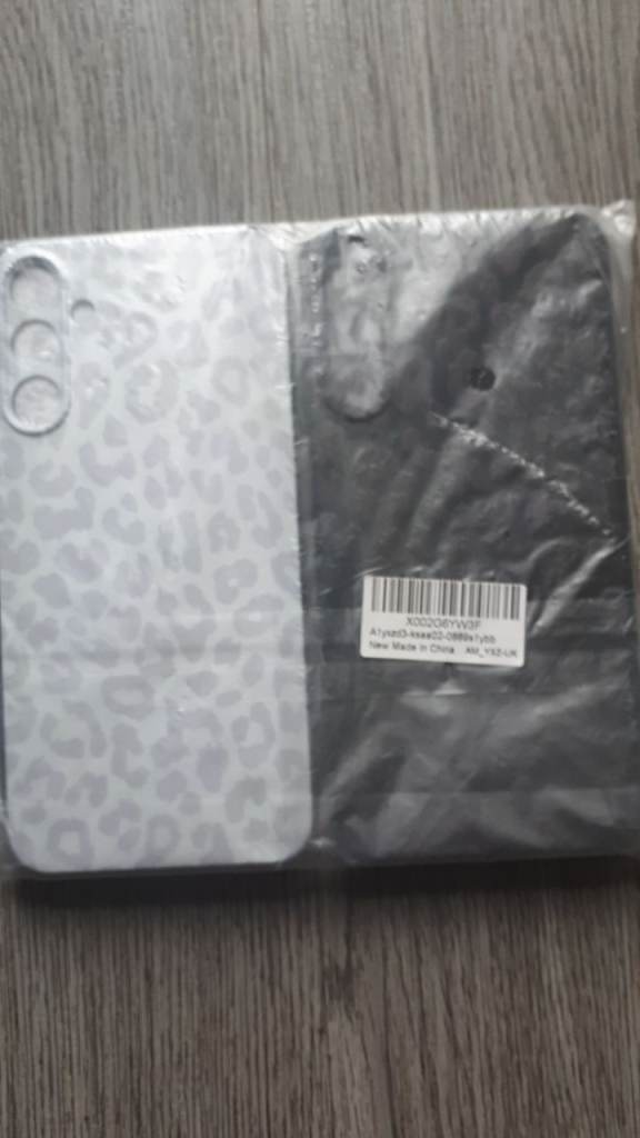 New Phone Case for Samsung/iPhone – White Leopard Print