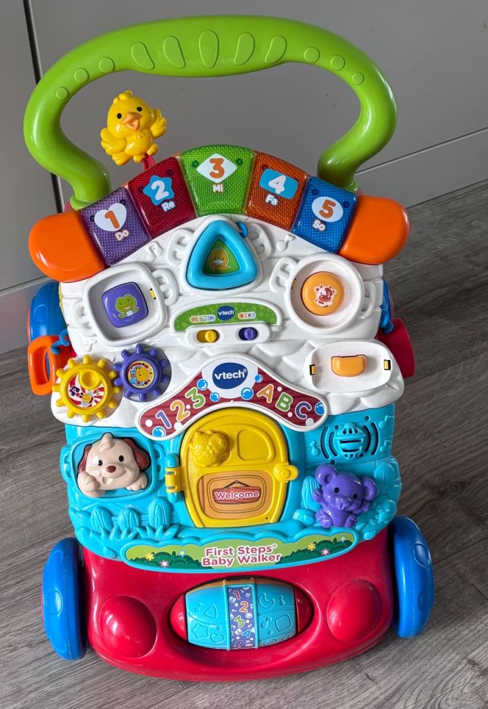 VTech First Steps Baby Walker – Multicoloured, Good Condition