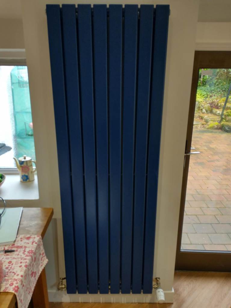 Designer Brand New Double Flat Panel Radiator - Blue