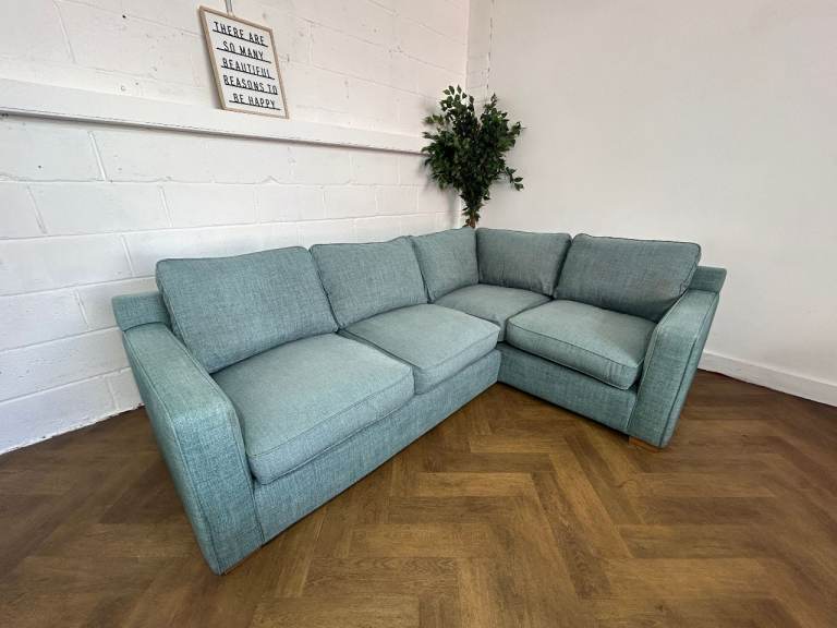 Beautiful Teal Corner Sofa, Left Hand Chaise - Delivery Available