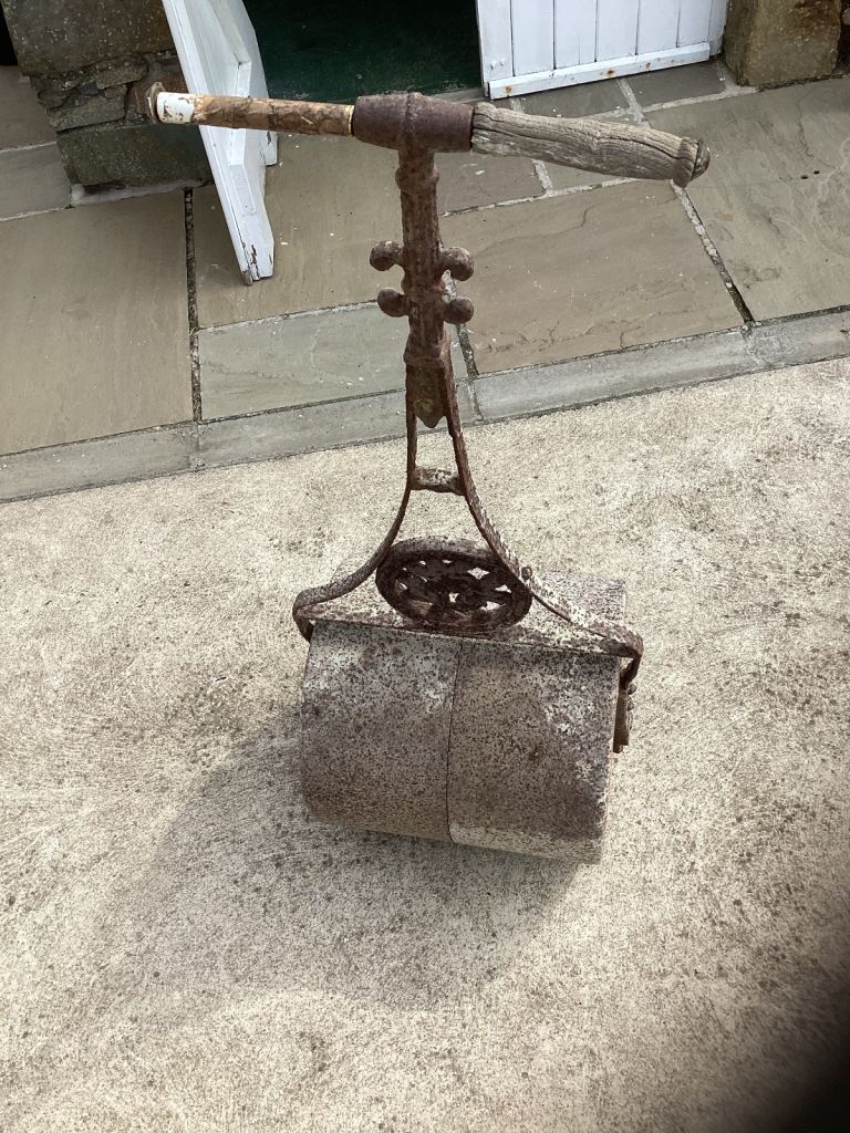 Cast iron garden roller