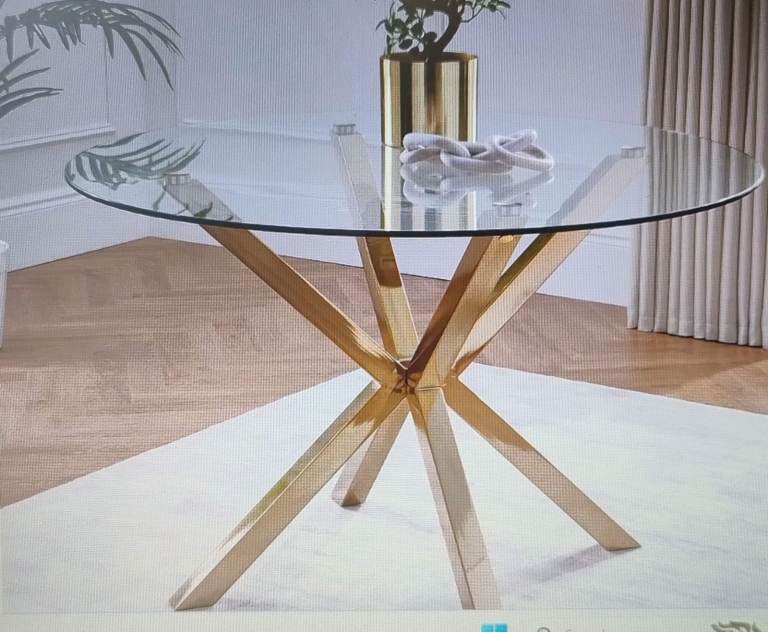 FREE 120 cm glass table and legs for scrap dismantled 