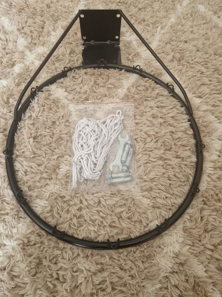 Basketball hoop, net and fittings