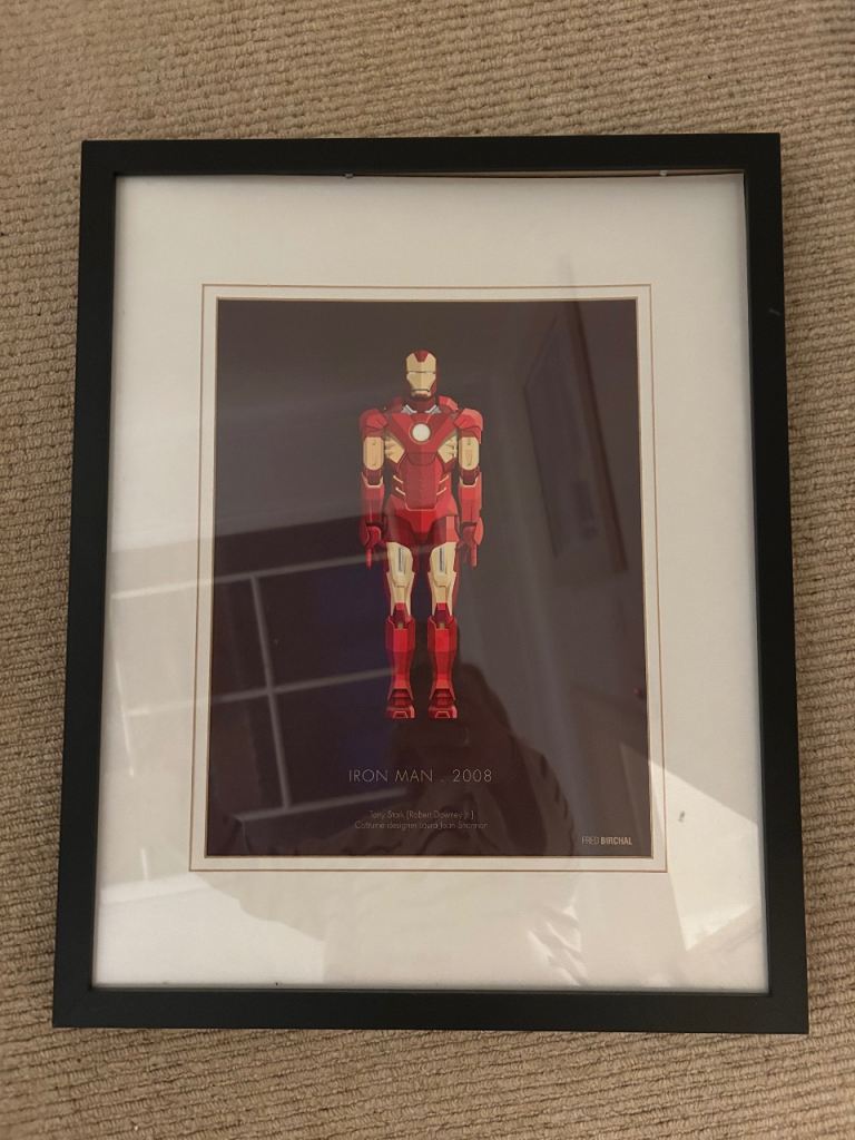 image for Marvel Superhero Prints in Black Frames