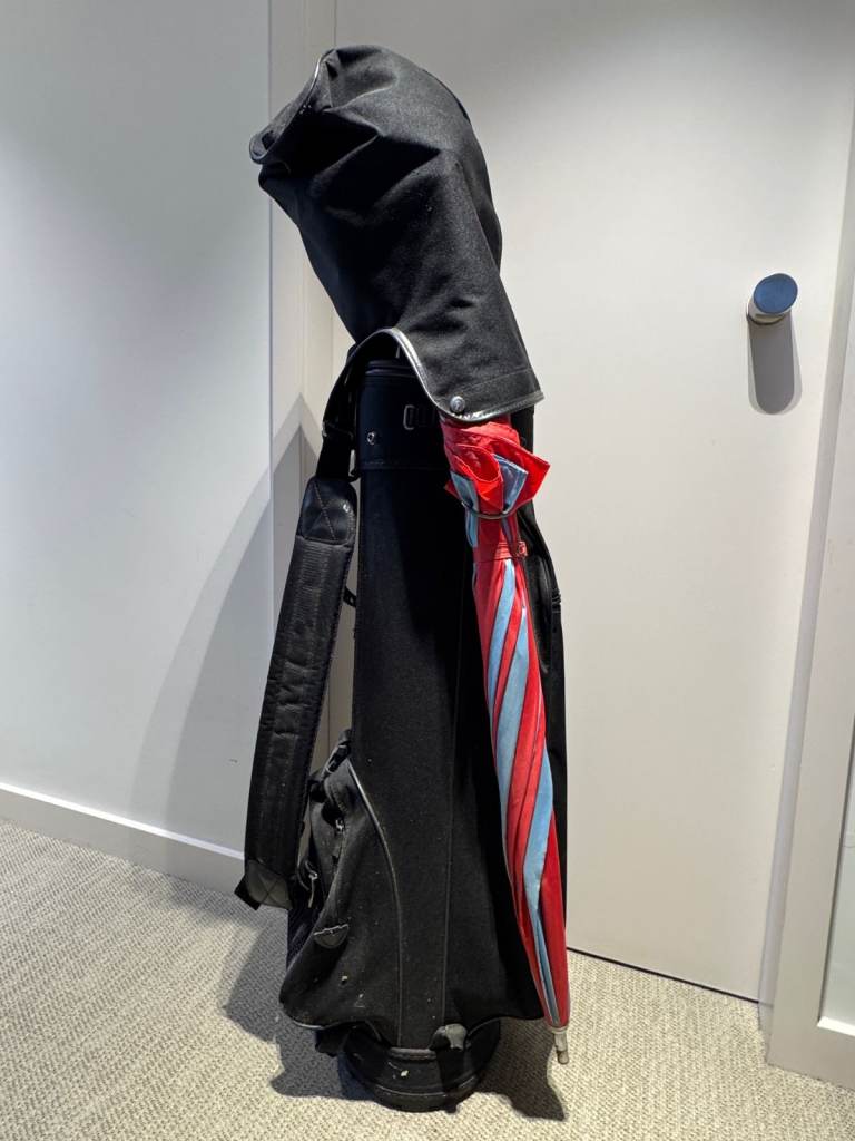 Set of Golf clubs, bag & umbrella