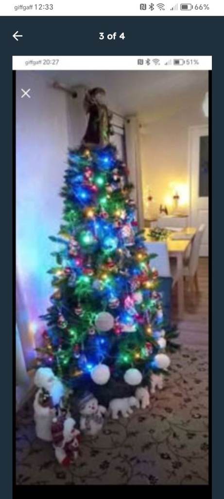 6ft salca Christmas tree 200 lights used once in box 
