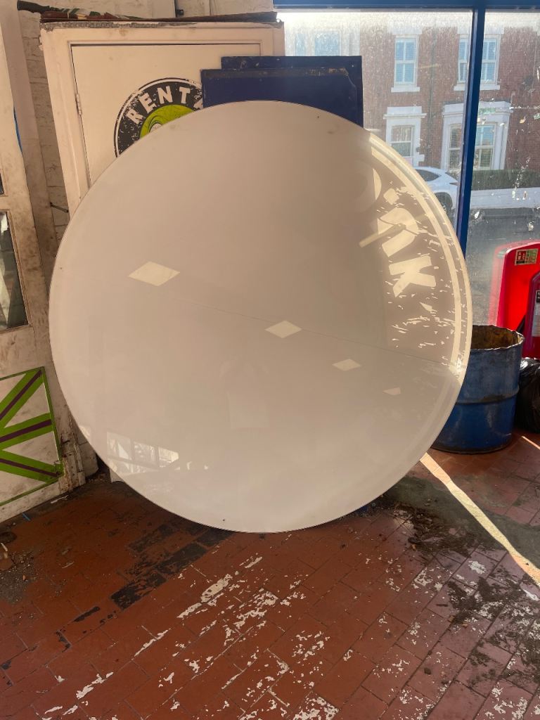 Large White Round Advertising Sign / Display Disc