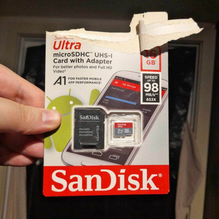 MicroSDHC Memory Card and SD Adapter