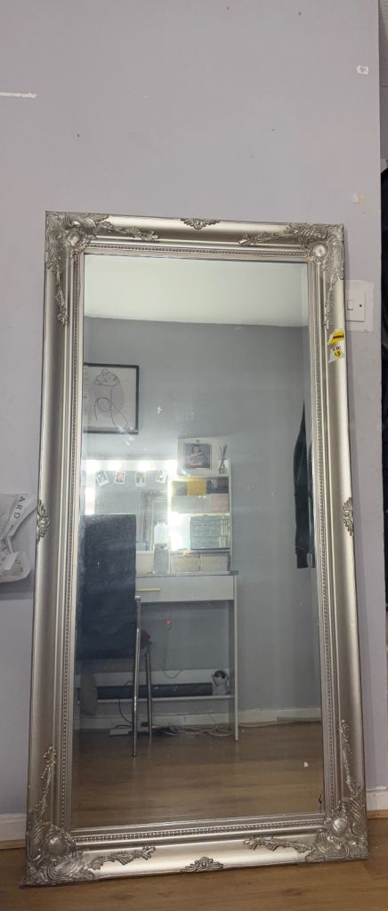 Full length silver mirror