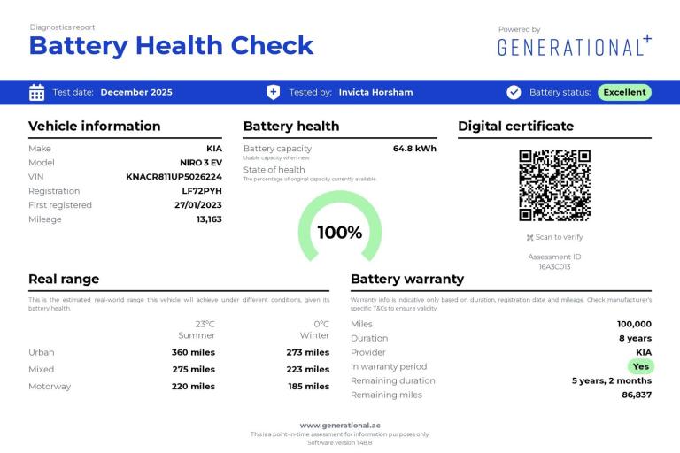 2023 Kia Niro 150kW 3 65kWh 5dr Auto with Rear Cam  Nav  Carplay Electric