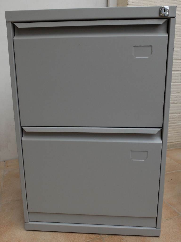 Steel, two draw filing cabinet 