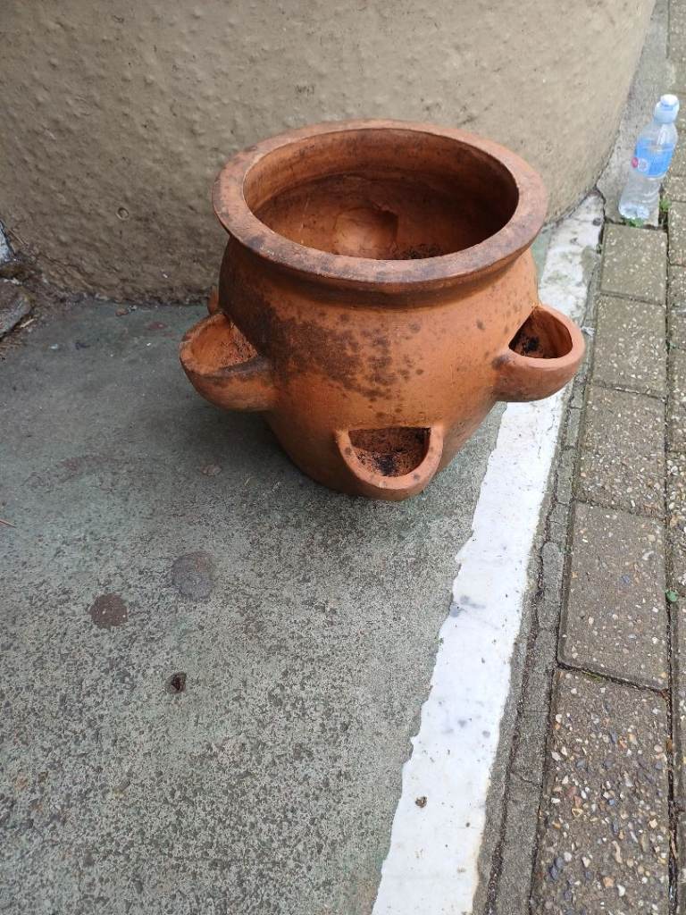 Vintage strawberry pot