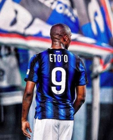 Samuel Eto'o 9 Inter Milan football shirt nike jersey size XL 2010