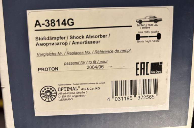 Shock Absorber rear - Proton - brand new