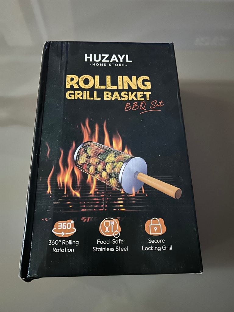 Rolling grill basket BBQ set new 