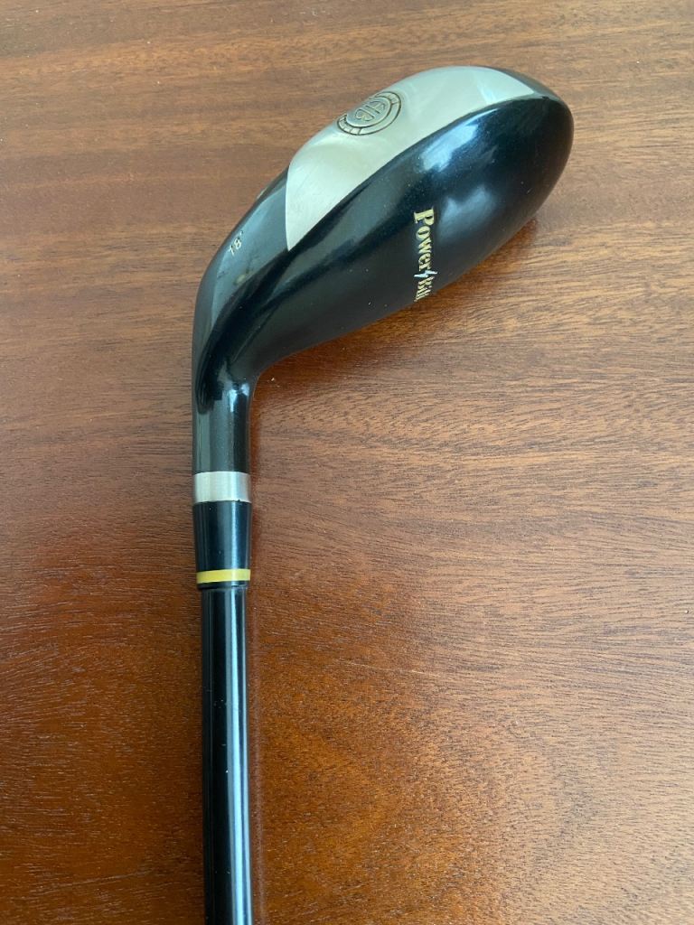 Left handed HYBRID RESCUE Club PowerBilt Citation wood 18 degree Graphite shaft golf pride grip