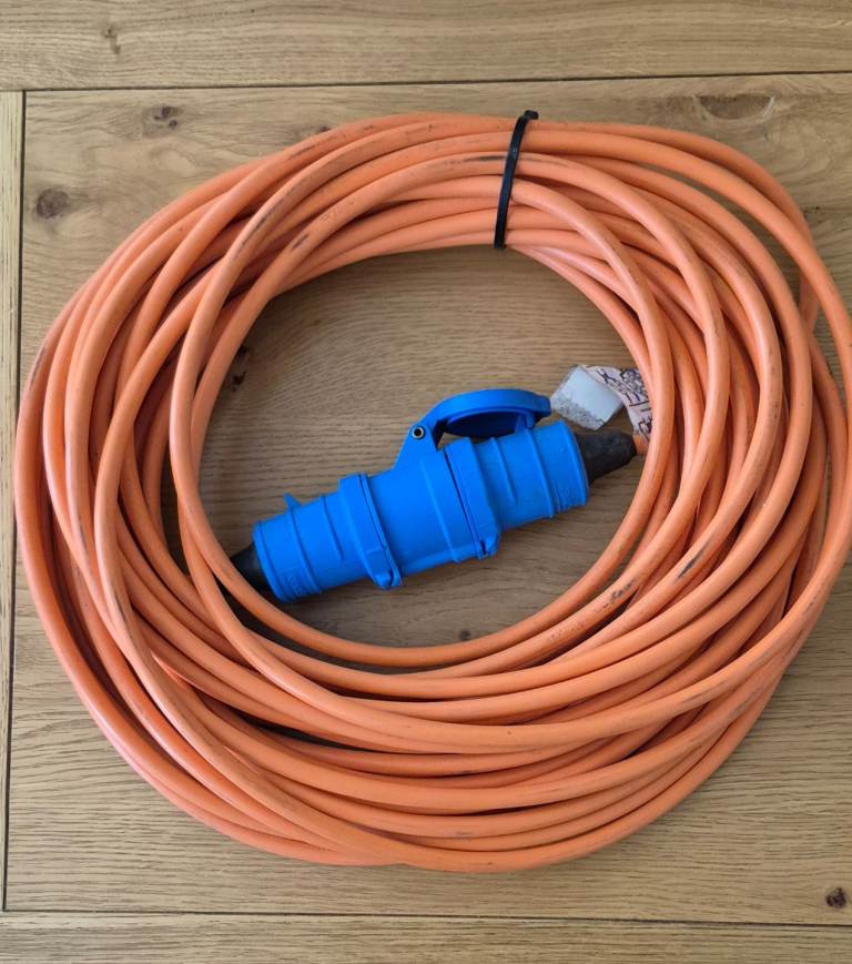 25-meter caravan/camping, brand new mains extension lead,  