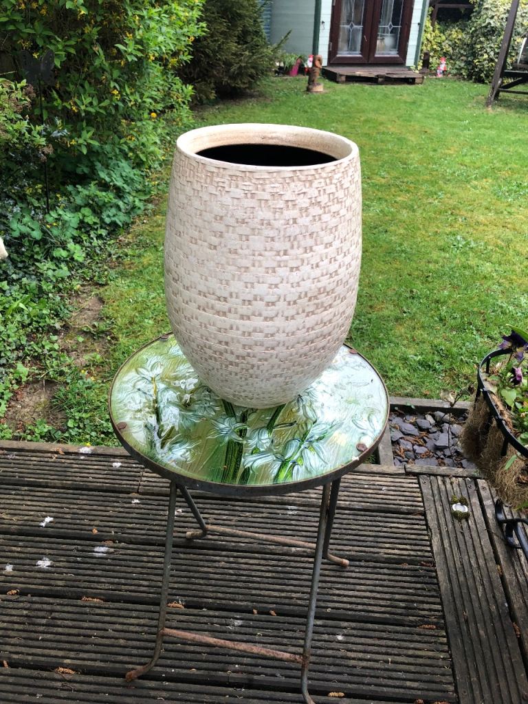 Large Ceramic weave effect Vase