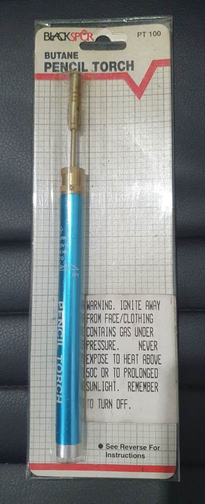 BLACKSPUR Butane Pencil Torch Refillable Gas Lighter PT100 BRAND NEW IN PACKET