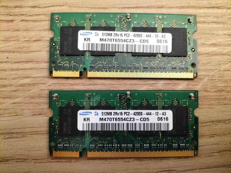 1GB (2x512GB) DDR2 533MHZ SAMSUNG 200 PIN SODIMM RAM