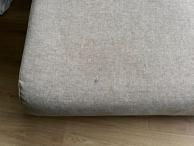 REDUCED PRICE: Small sofa bed, beige, VGC £40