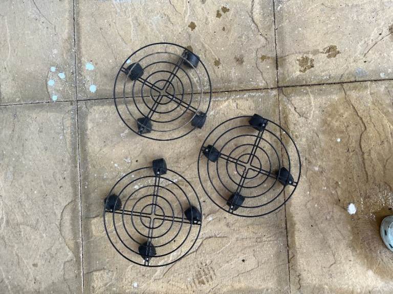 3 plant pot caddies with wheels