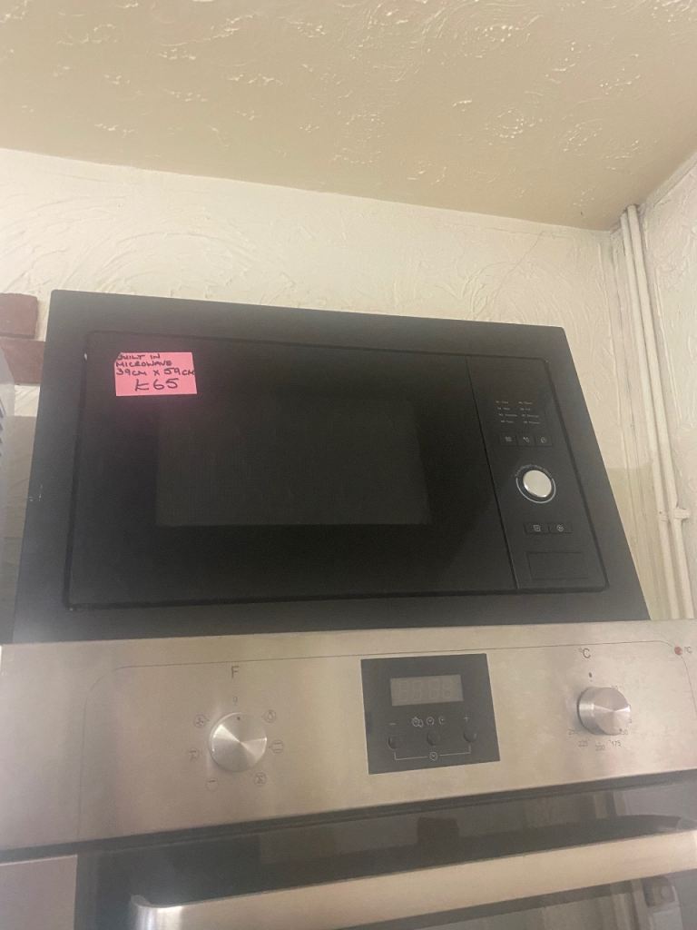 🚚✅BLACK ELECTRIQ 39x59CM BUILT IN MICROWAVE OVEN £65 WE DO DELIVER