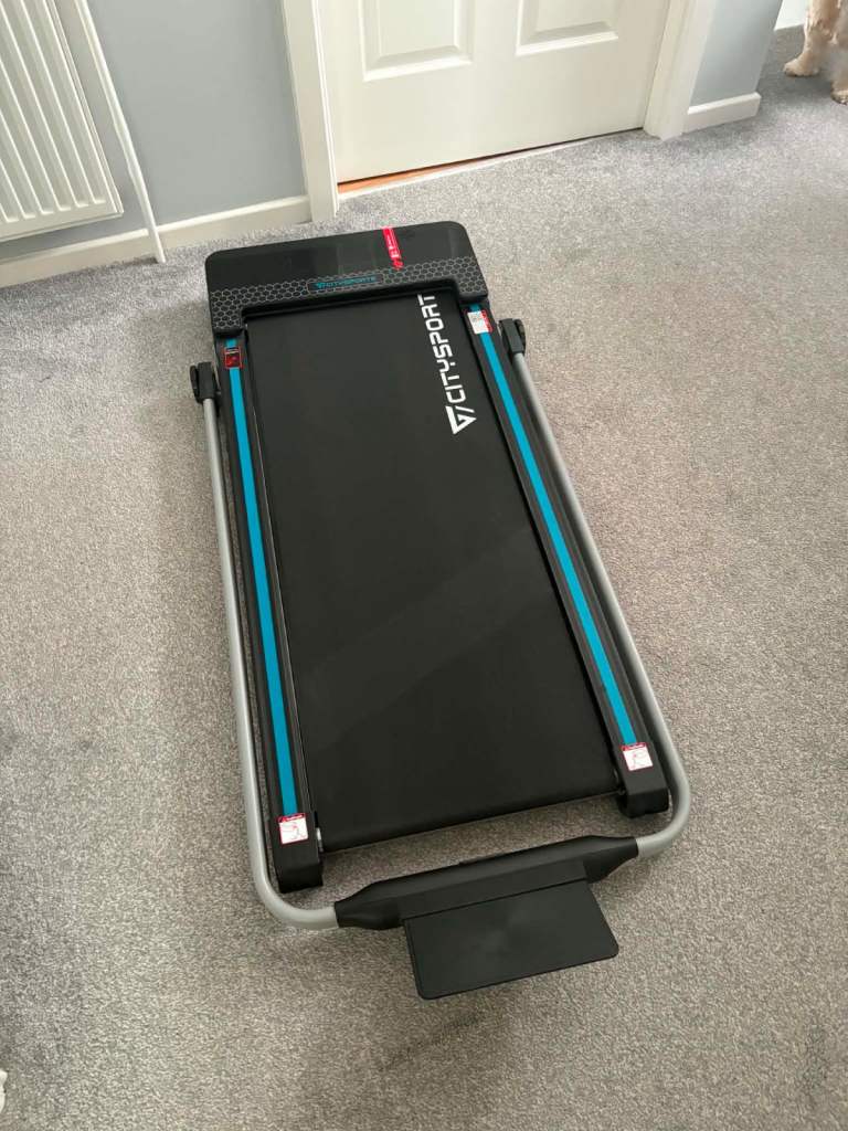 CITYSPORT Folding Treadmill – Black, Good Condition