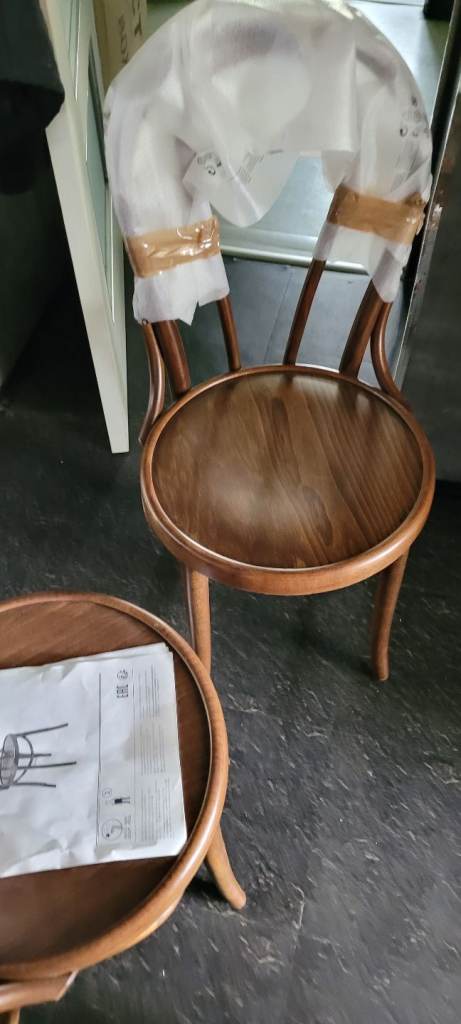 Pair of bistro cafe style chairs new unused 