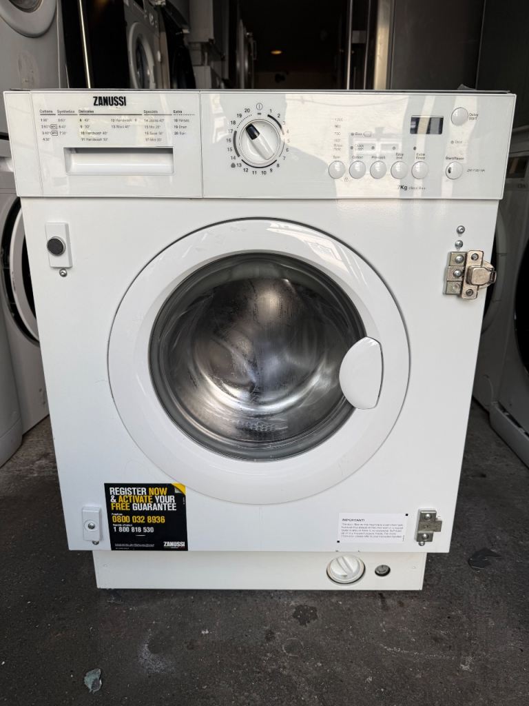 Zanussi 7kg 1200 RPM White Digital Integrated Washing Machine