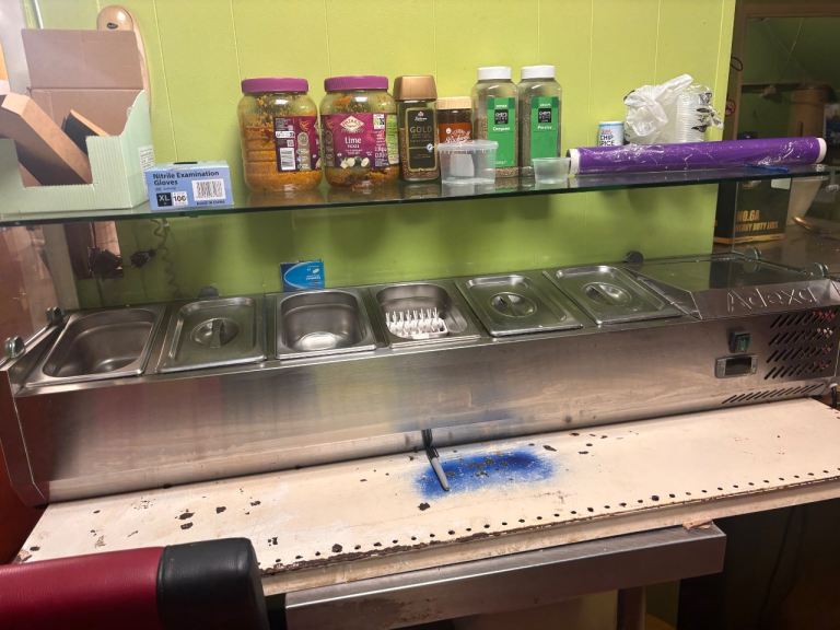Adexa Commercial Salad Bar Chiller Counter – Fair Condition