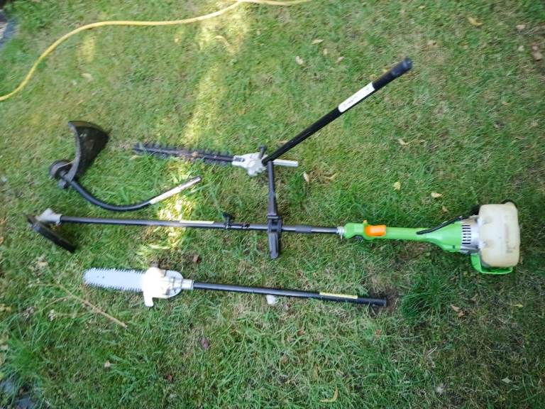 Petrol Multi-Tool Garden Trimmer Set – Hedge Trimmer, Strimmer, Saw