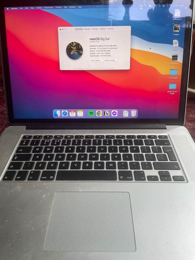 MacBook Pro 16" (Mid-2014) – 16GB RAM – BRAND NEW BATTERY
