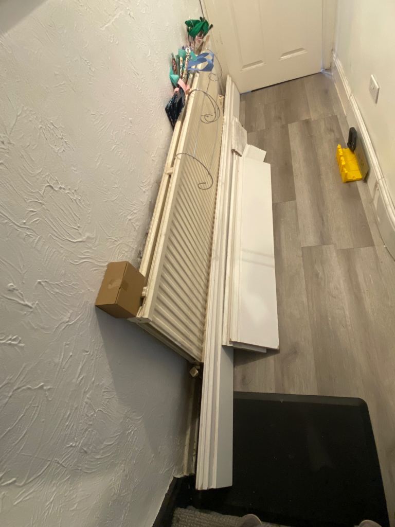 Free for collection White wooden skirting boatd