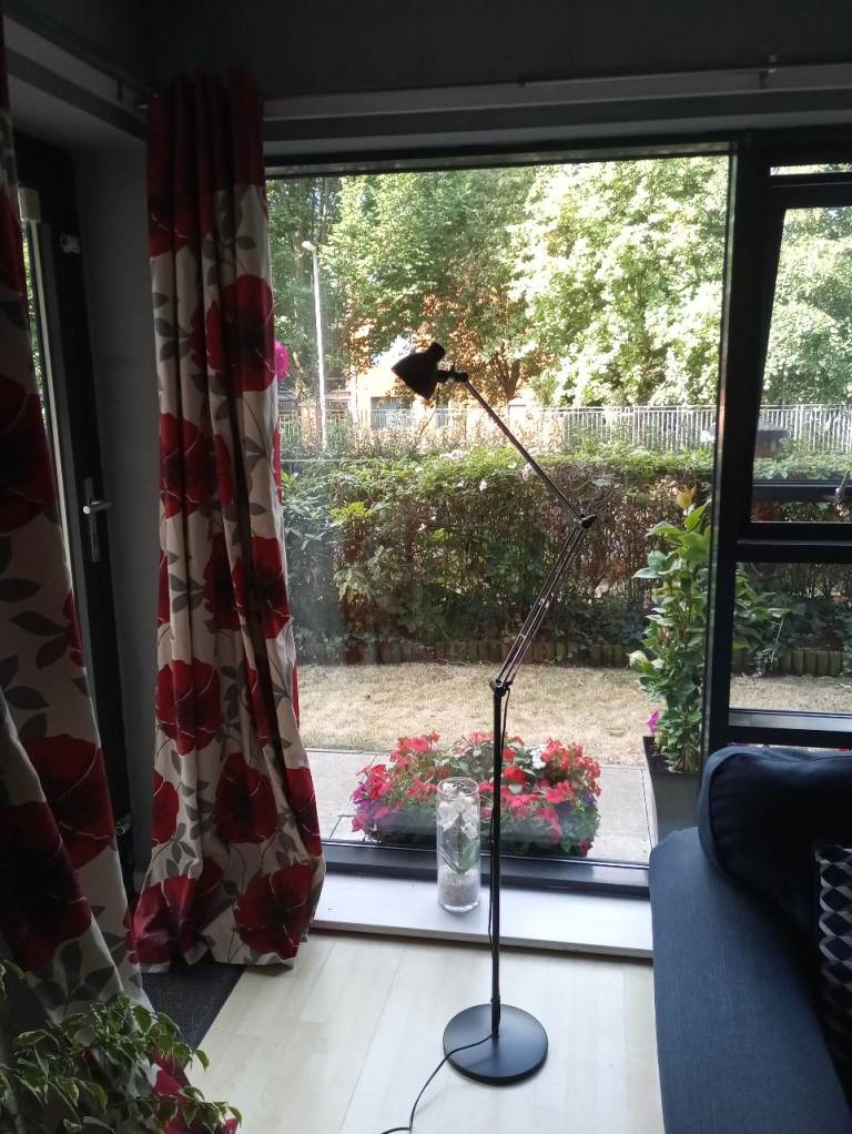 Adjustable Black Floor Lamp – Good Condition