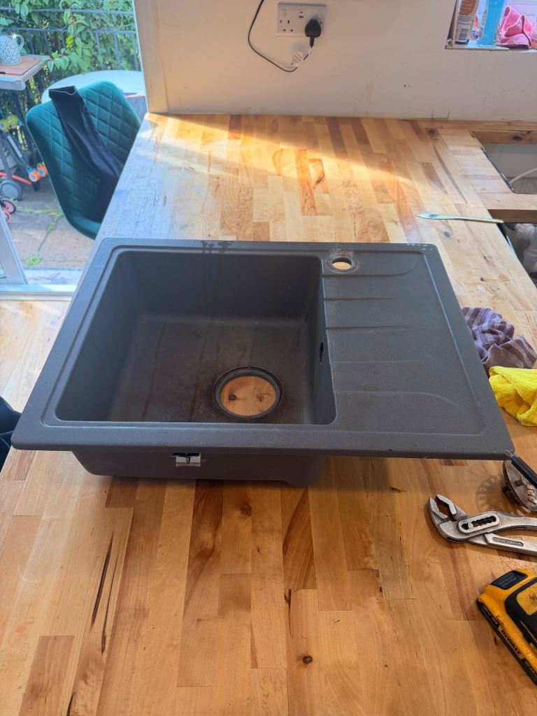 Composite kitchen sink grey