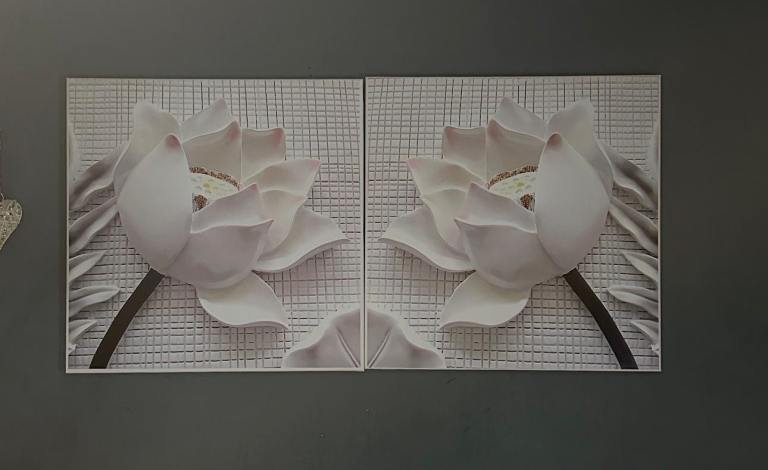 Floral two-piece wall photo