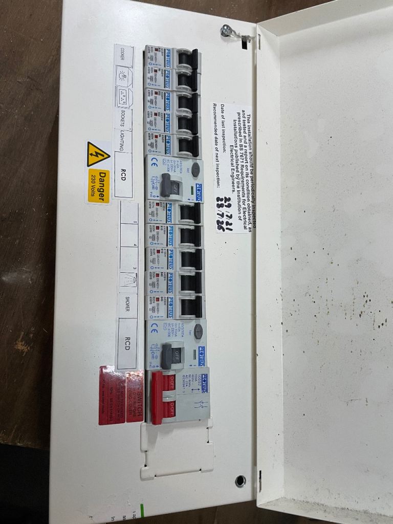 consumer unit including type A rcds