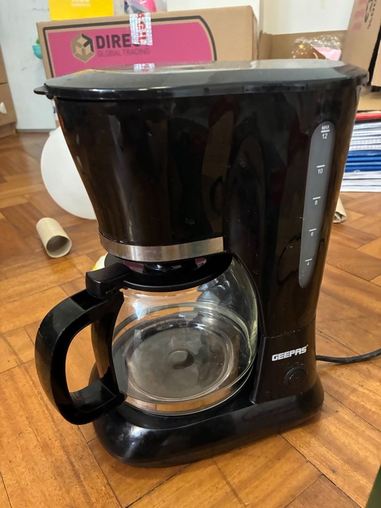Geepas Black Filter Coffee Machine – Good Condition