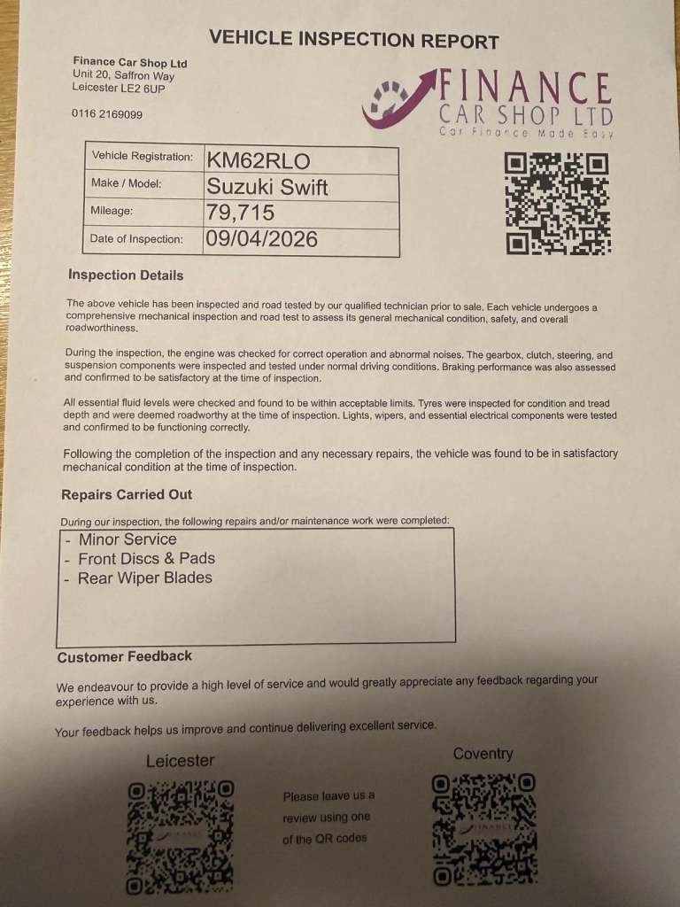 2013 Suzuki Swift 1.2 SZ2 5dr HATCHBACK PETROL Manual