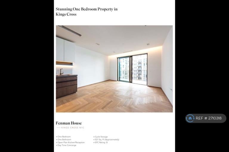 1 bedroom flat in Fenman House, London, N1C (1 bed) (#2710318)