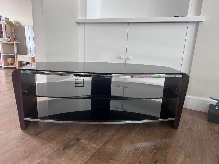 Glass tv stand housing units 