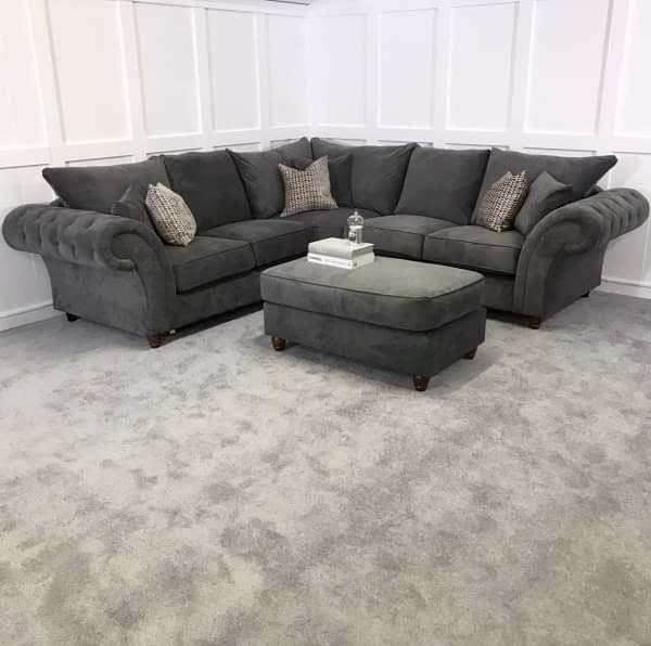 Furniture Sale Brand New VERONA Corner L Shape Sofa – Black | Free Delivery | Order Now