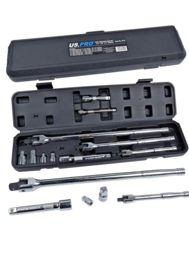 US.PRO Breaker Bar Set with Extension Bars – As New