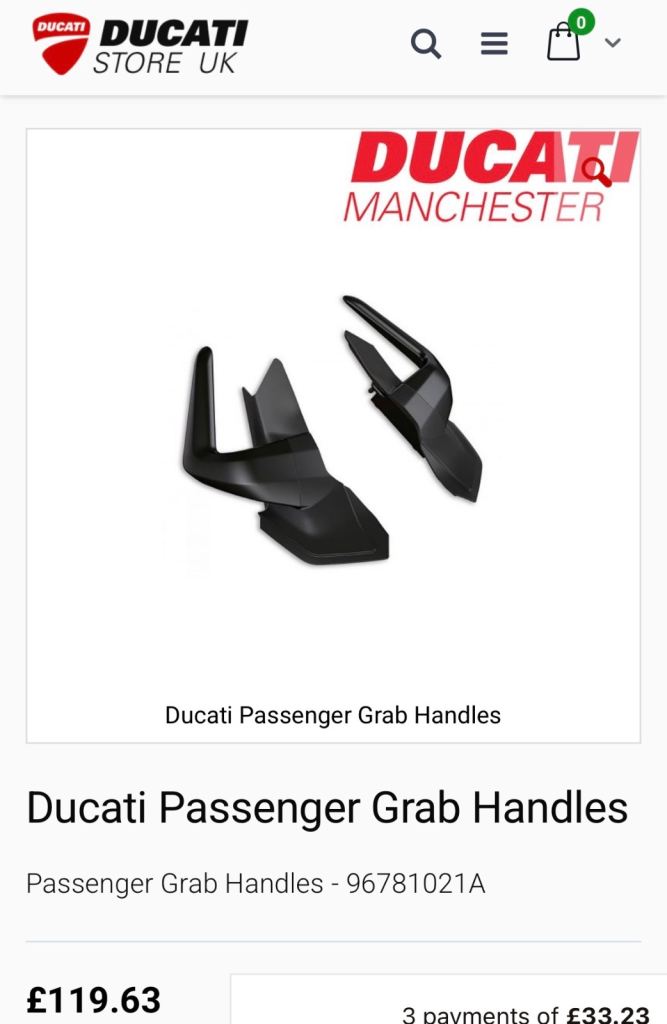 🔥 GENUINE DUCATI PERFORMANCE HEATED GRIPS + PASSENGER GRAB HANDLES — BRAND NEW & BOXED 🔥