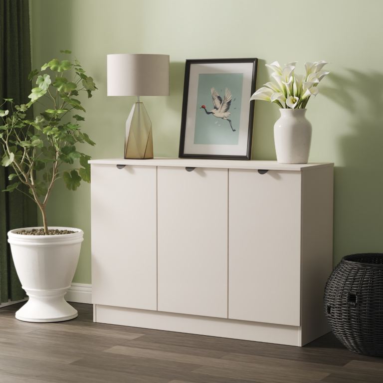 (Ready assembled) Clearance Bora 3 Door Sideboard - Kashmir Matt